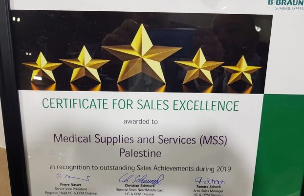 Certificate For Sales Excellence 2019 – B|BRAUN